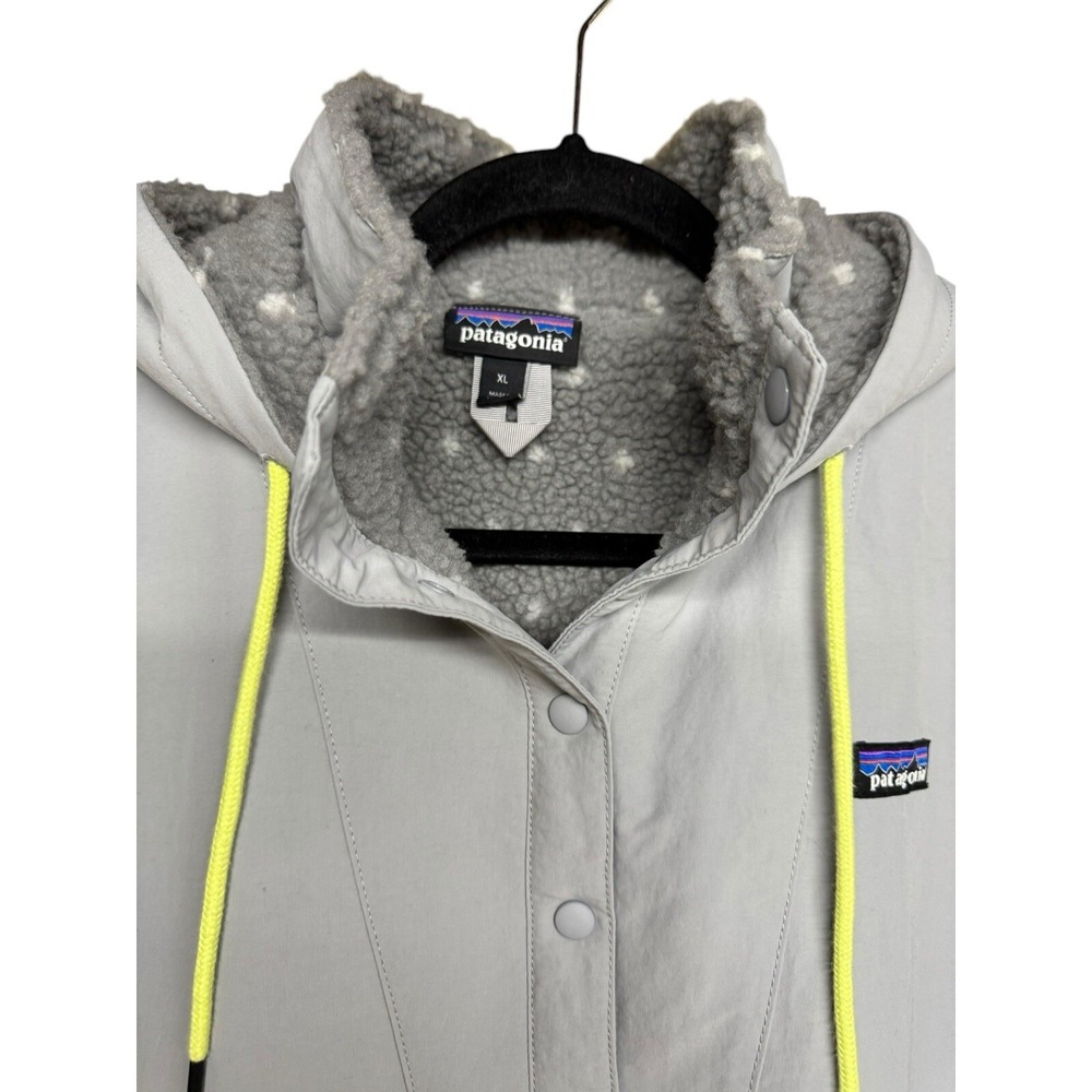 Patagonia Shelled Retro-X Pullover Hooded Salt Grey Gray Heather Women's Size XL - Picture 3 of 13